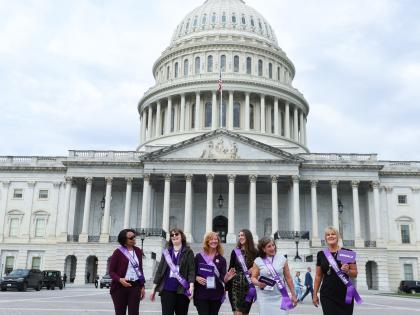 Advocates in front of Capitol